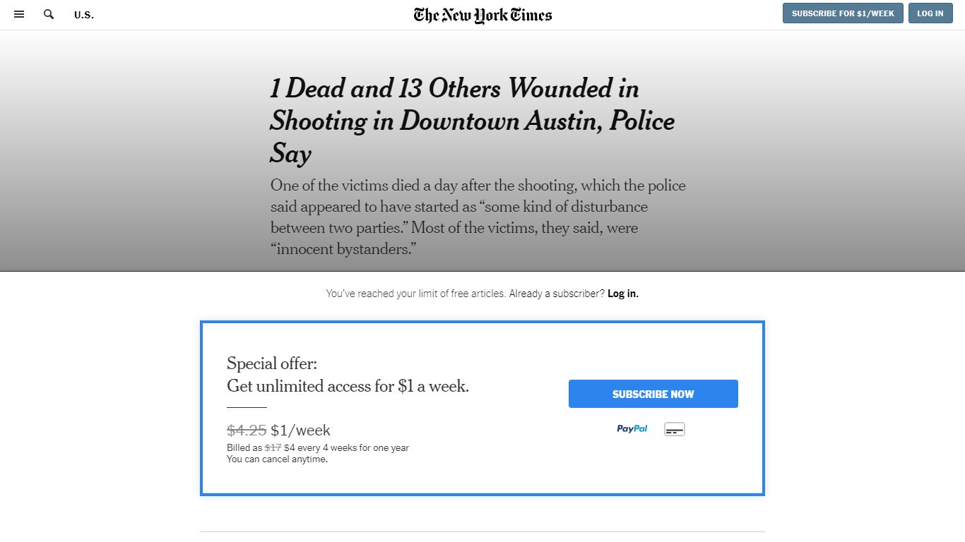 Austin Shooting: 1 Dead and 13 Others Are Wounded, Police Say - The New ...