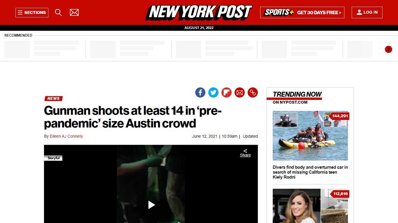 Gunman shoots at least 14 in ‘pre-pandemic’ size Austin crowd